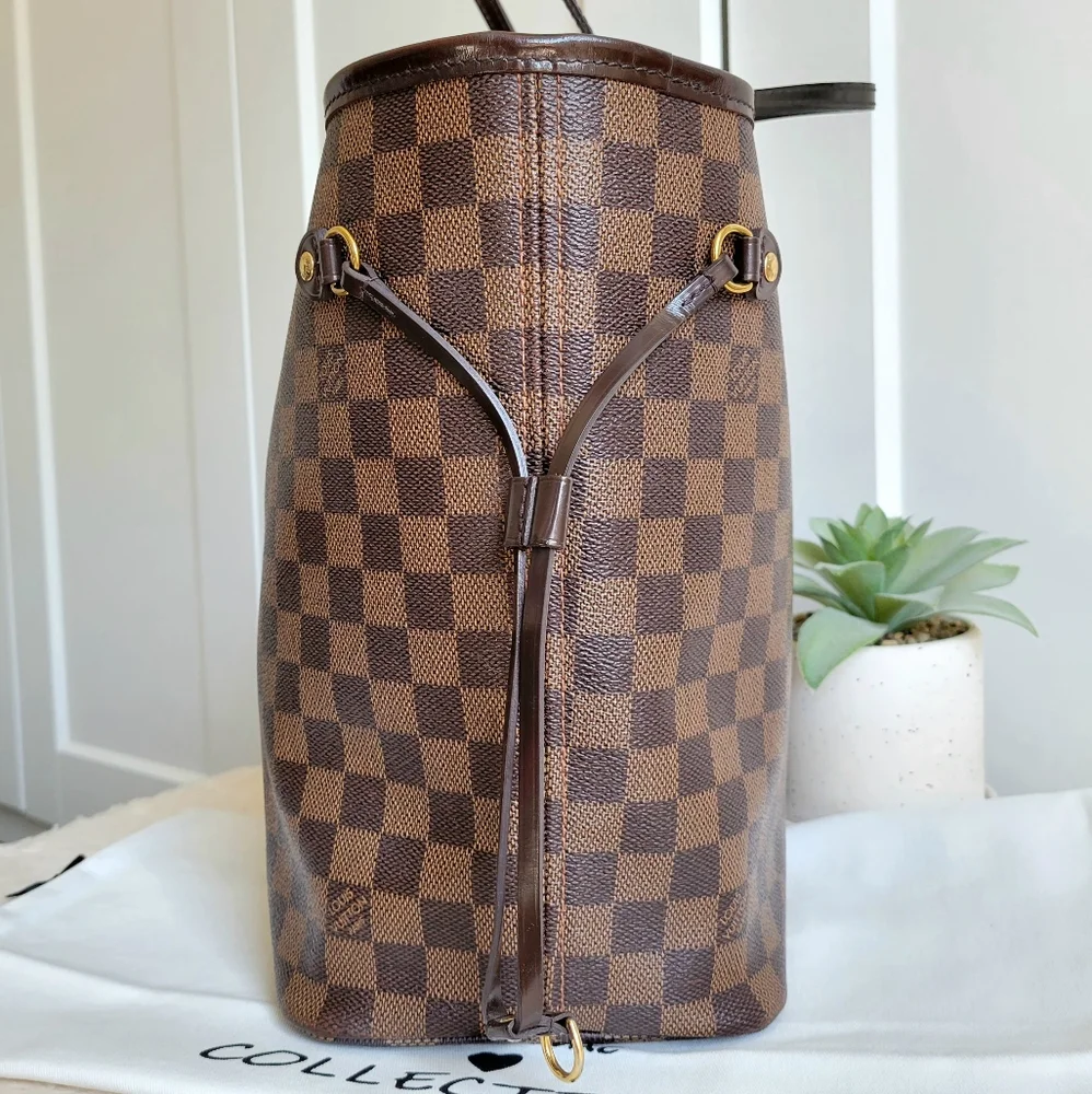 💕Louis Vuitton Tote Bag Neverfull MM Damier Ebene "ROSE Ballerine Interior" - Picture 14 of 17